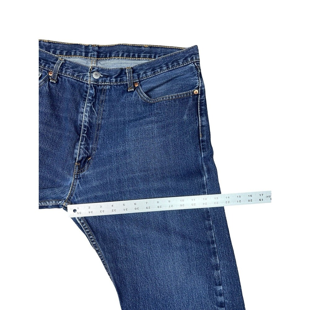 Levis 505 Jeans Mens Size 40x30 Blue Classic Straight Fit Denim Cotton Durable - Picture 8 of 12